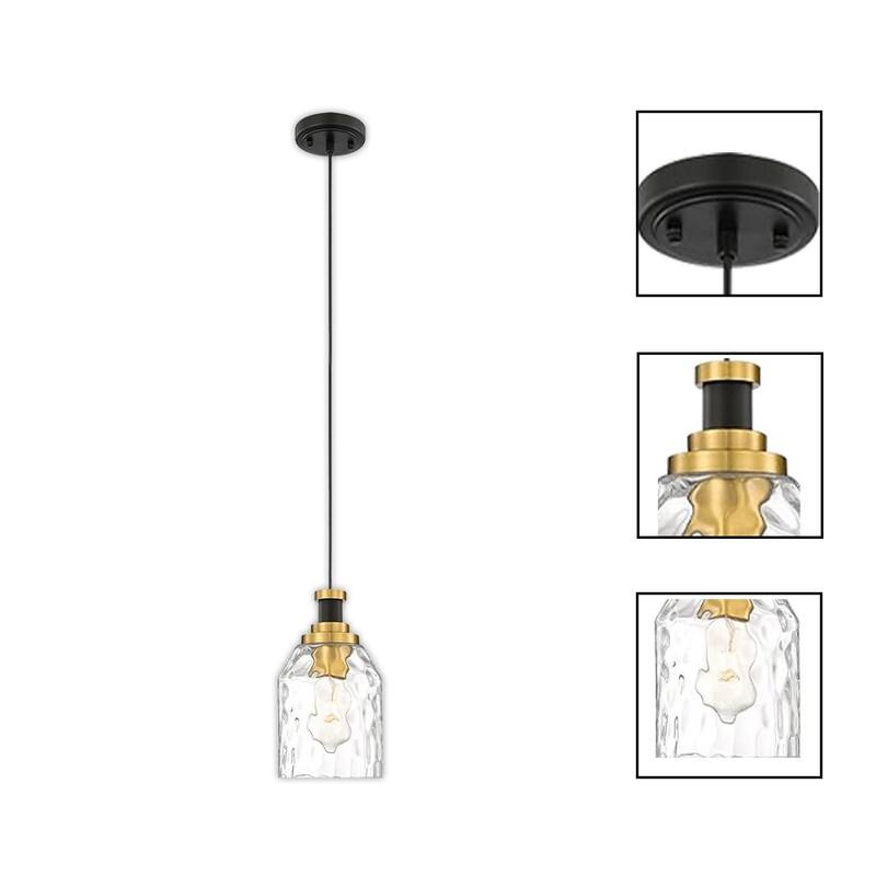 2 Pack bulb light black,gold hanging light glass, metal pendant light