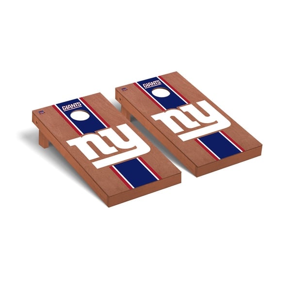 slide 2 of 5, New York Giants NFL Football Rosewood Cornhole Board Set 2