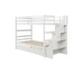 preview thumbnail 20 of 24, Modern & Clean Design Twin over Twin Bunk Beds With Twin Trundle and Stairway Storage Function