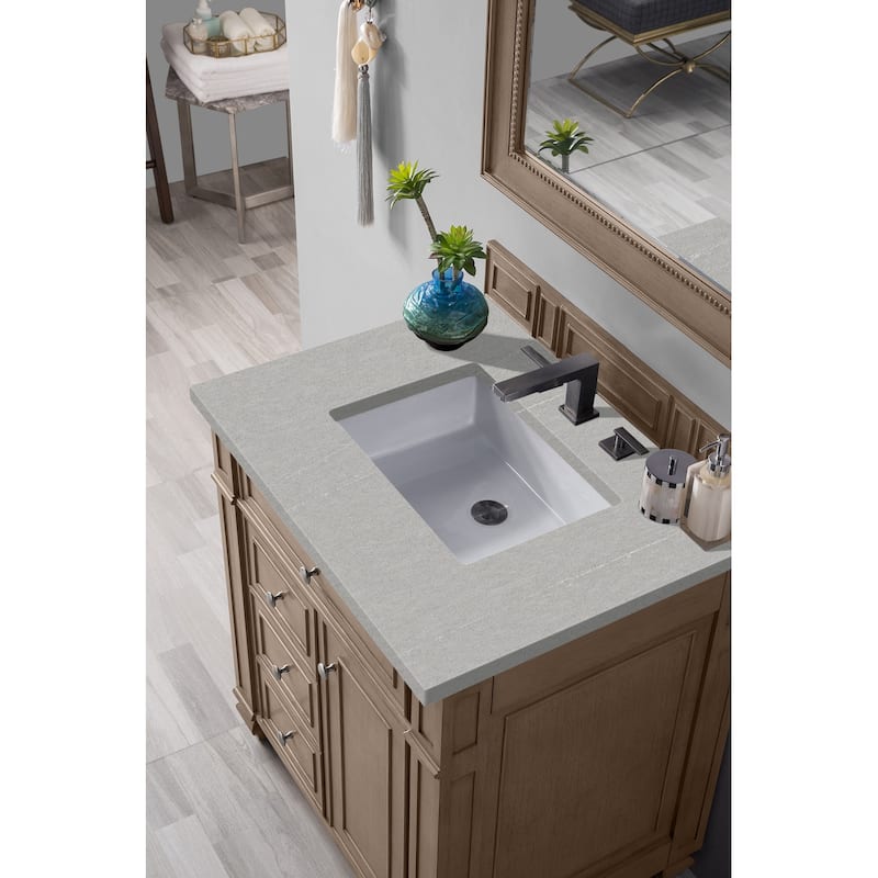 James Martin Vanities Bristol 30" Single Vanity, Whitewashed Walnut