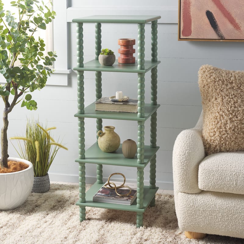SAFAVIEH Dilyn 5-Tier Shelving Unit - 16"W x 16"D x 46"H - Sage
