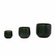 preview thumbnail 3 of 23, 4-Piece Ceramic Flowerpot Set, Modern Planters for Patio, Garden, or Windowsills Dark Green