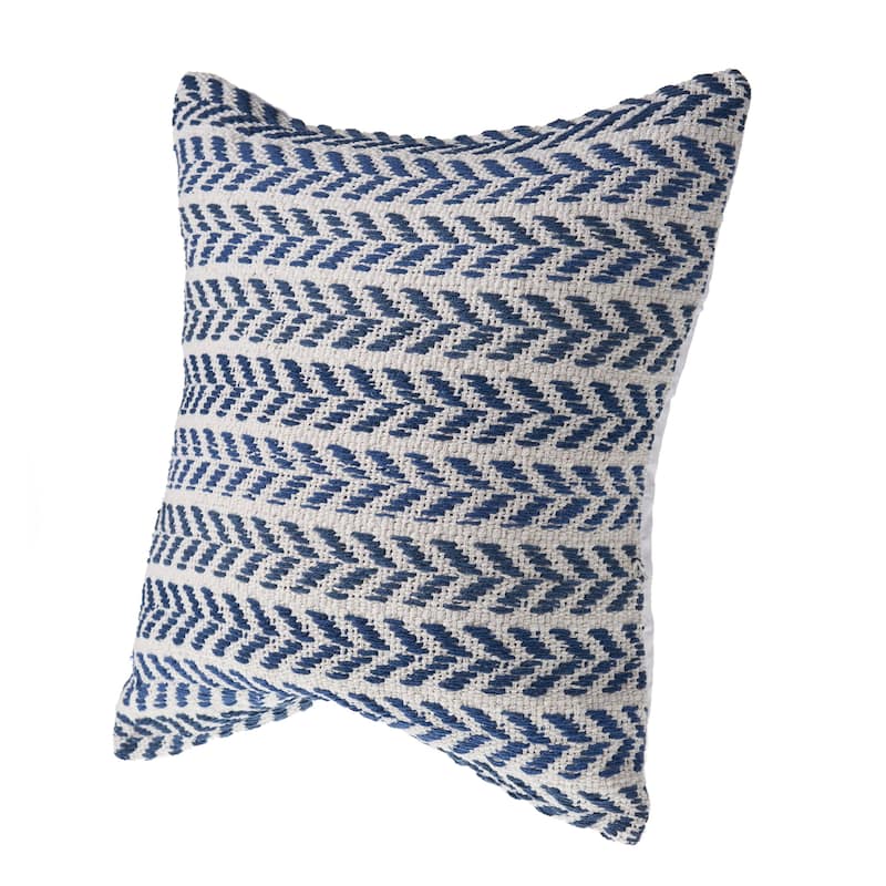 Sevita Beachside Chevron Natural Cotton Square 18"x18" Throw Pillow, Set of 2 or 4