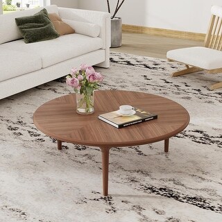 Mid-century Modern Round Coffee Table - Bed Bath & Beyond - 39916141