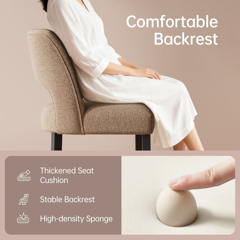 Set of 2/4/6 Modern Fabric Upholstered Dining Room Chair Kitchen Chairs with Wood legs