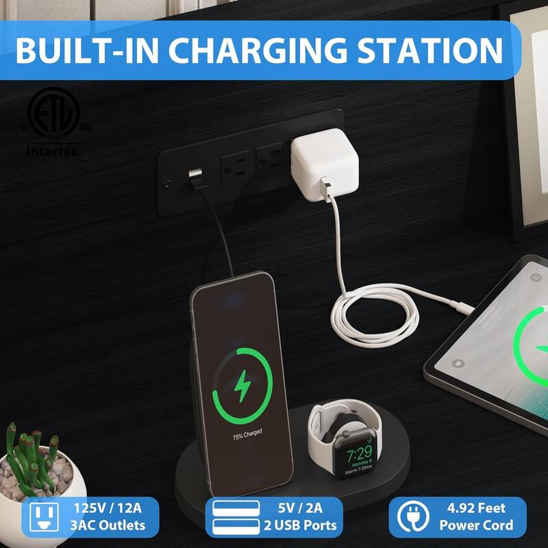 Dresser with LED Light for Bedroom 6 Drawer