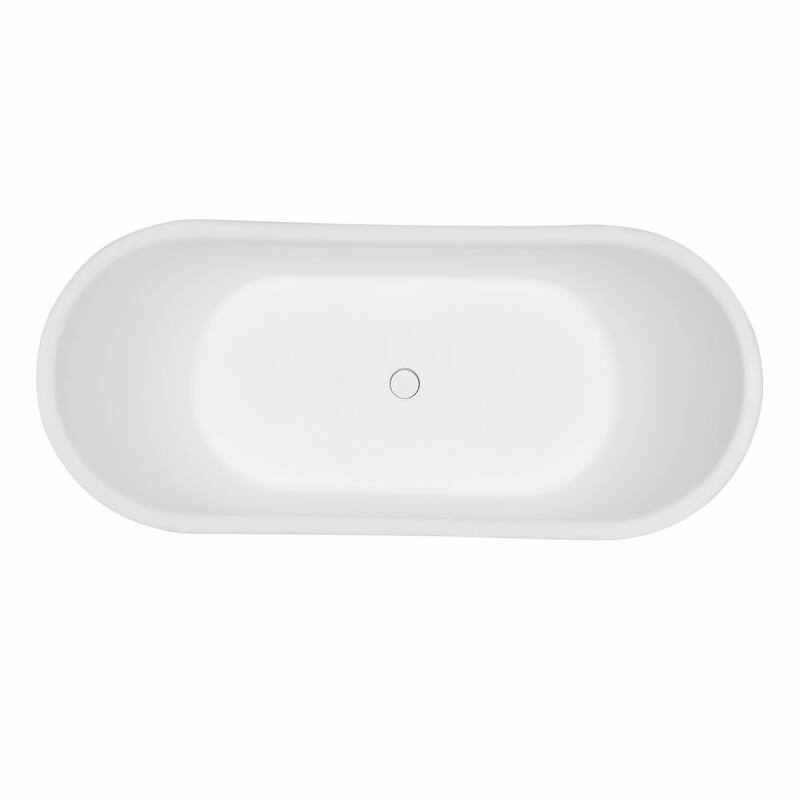 Kingston Brass VRTDS673026WG Arcticstone 67" Pedestal Solid Surface