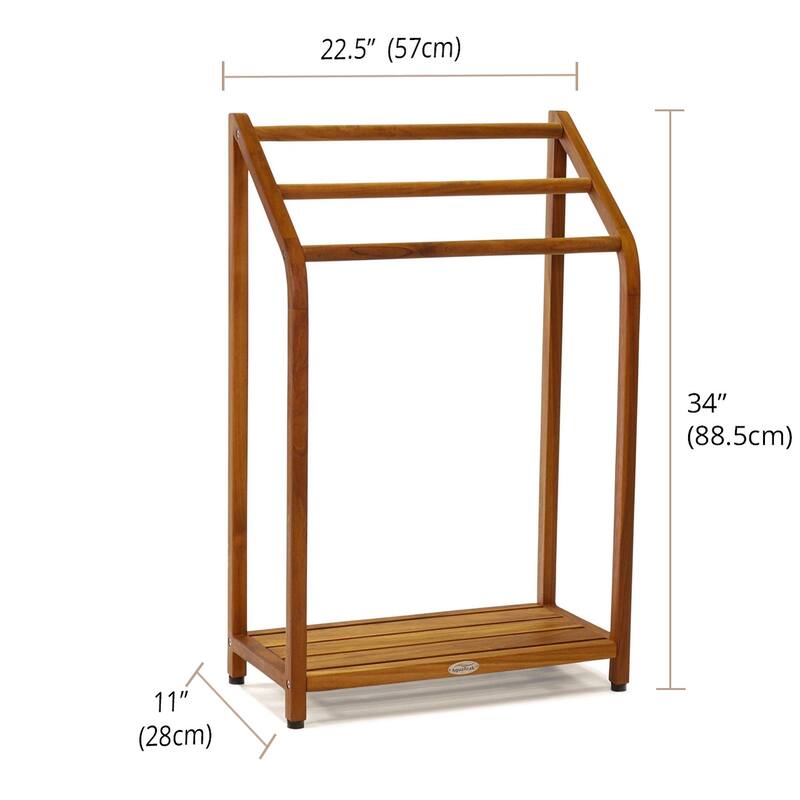 The Original Sula Versatile Teak Towel Rack - 3 Bars