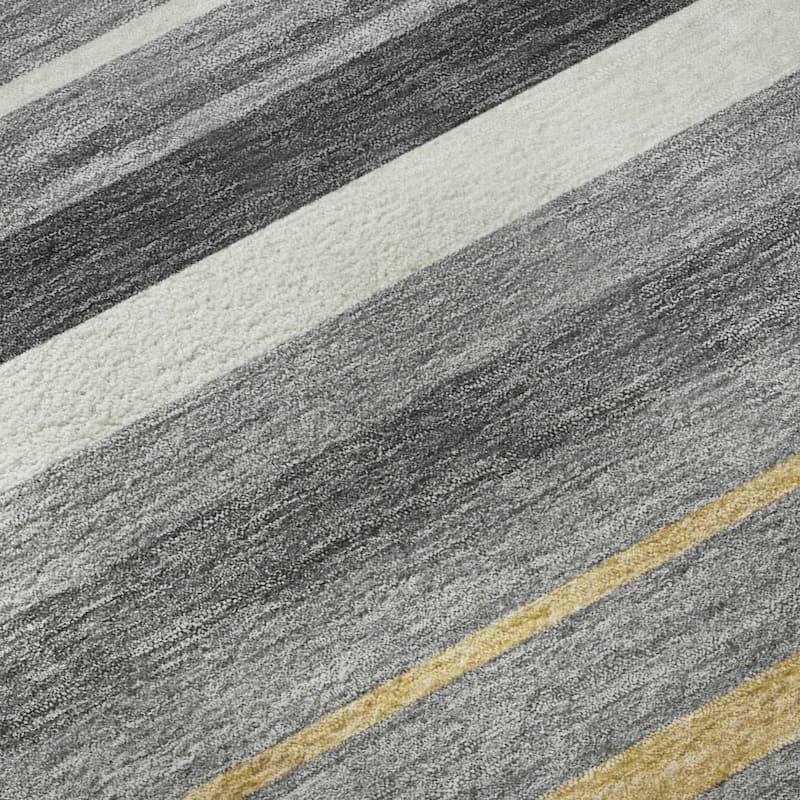 Premium Washable Super Soft Sophisticated Stripe Mayfield Rug