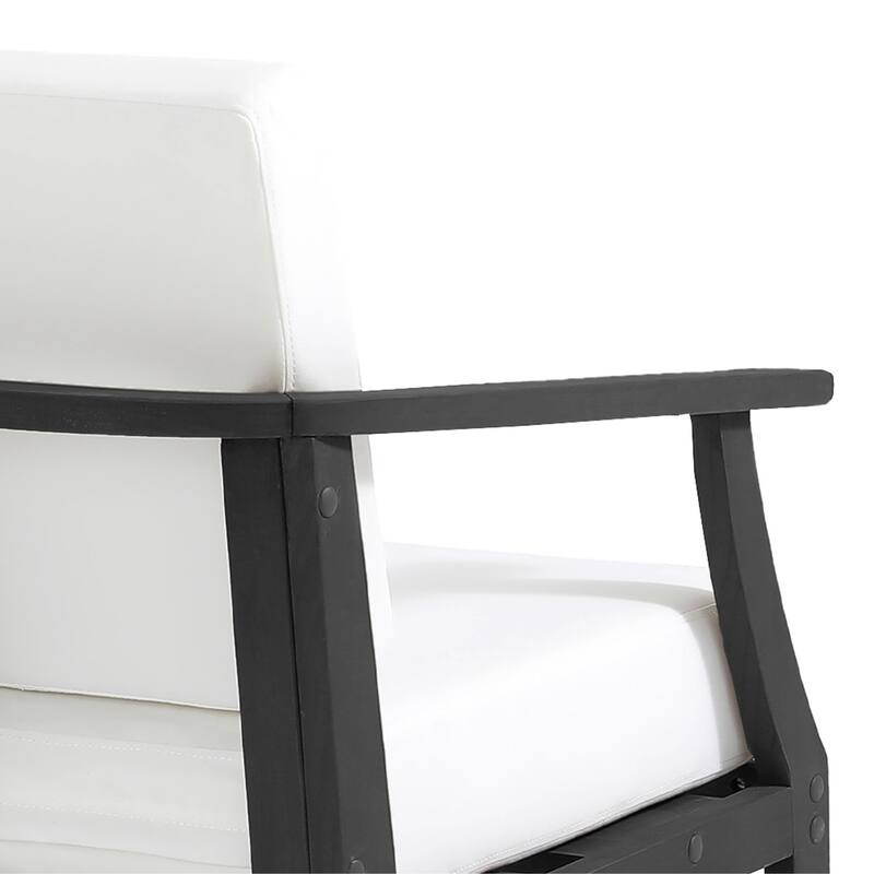 Teak Wood Patio Outdoor Loveseat Sofa and Coffee Table Set