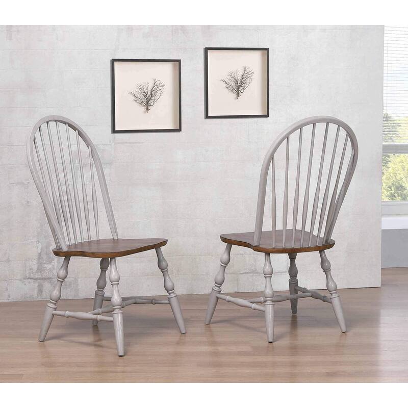 Retro Dining Chairs - Set of 2 - Farmhouse Style - Wood Frame - Easy Assembly