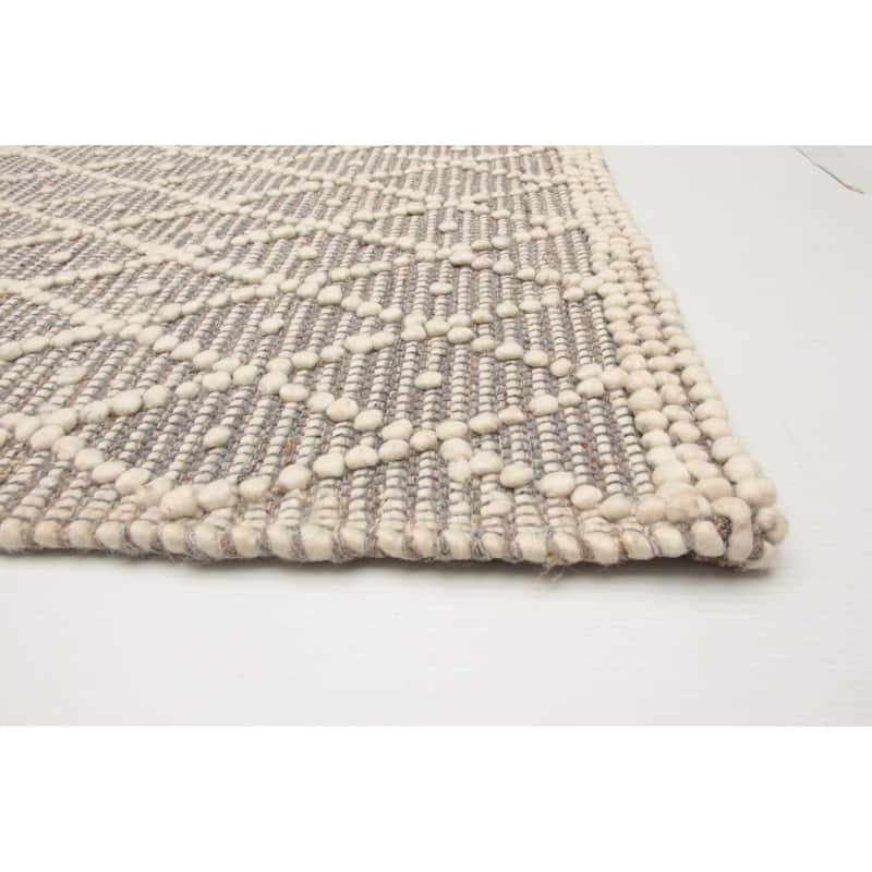 ECARPETGALLERY Braid weave Sienna Taupe Wool Rug - 5'1 x 7'11