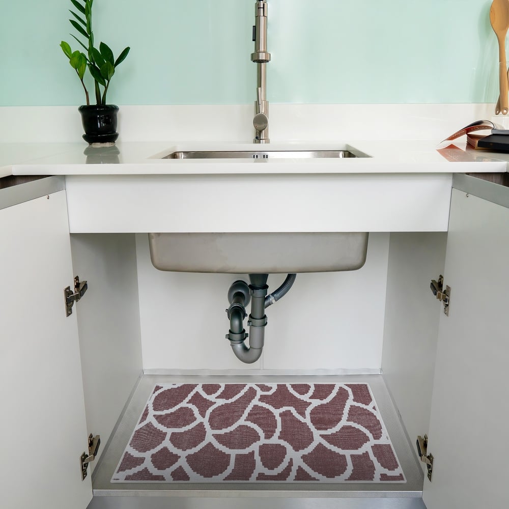 Under Sink Mat - Ultra-Absorbent Cotton Shelf Liners For Kitchen Cabinets - 2X3 feet