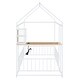 preview thumbnail 12 of 16, Twin Metal House Bed Frame with Built-in Desk Shelves Power Outlets and USB Ports for Kids Teens