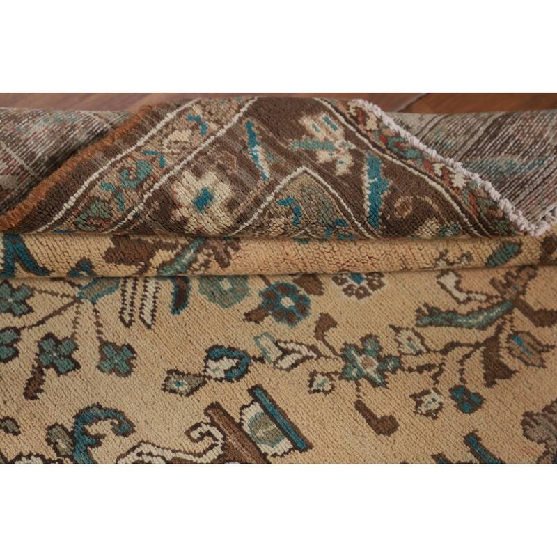 Lilian Persian Vintage Runner Rug Handmade Wool Carpet - 3'8"x 9'7"
