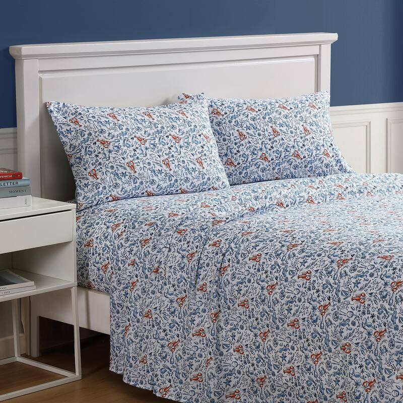 Nautica Printed Cooling Bed Sheet Sets