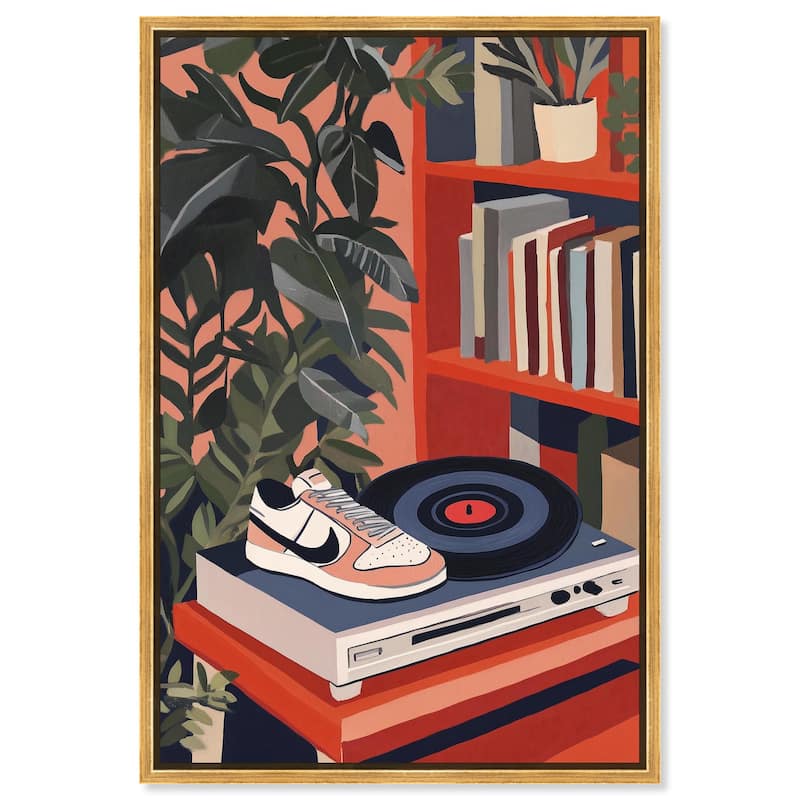 Vinyl and Sneaker Canvas by Art Remedy - 10" x 15" - Gold