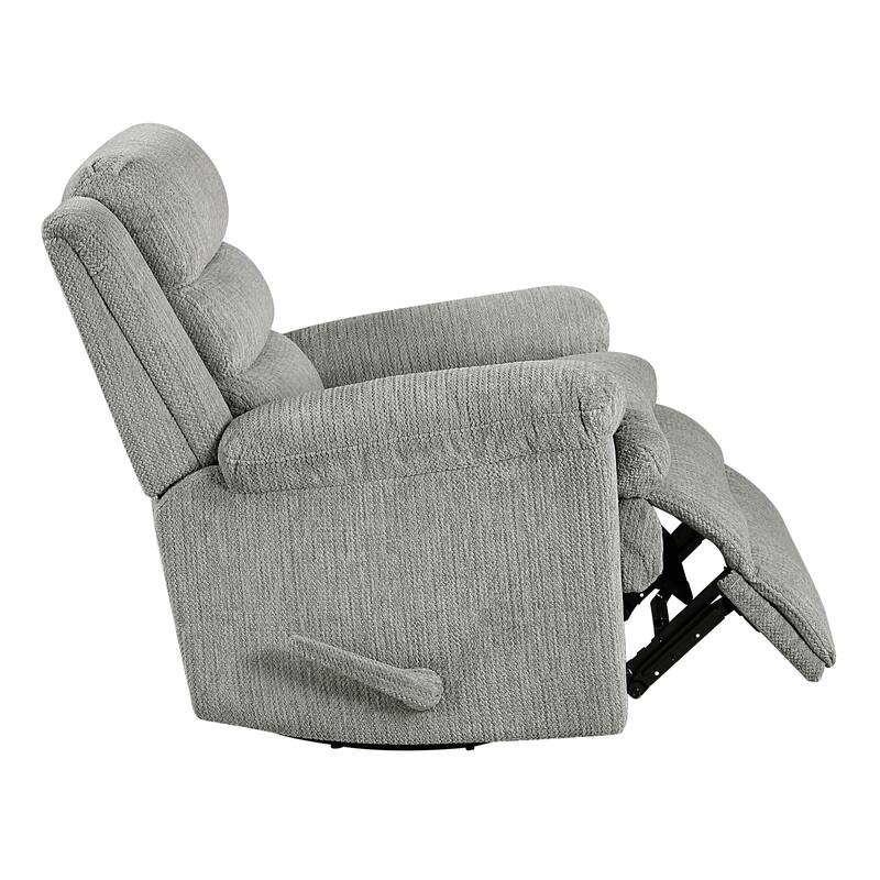 Sofiane 41" Microfiber Swivel Glider Recliner - Pull-Handle Motion