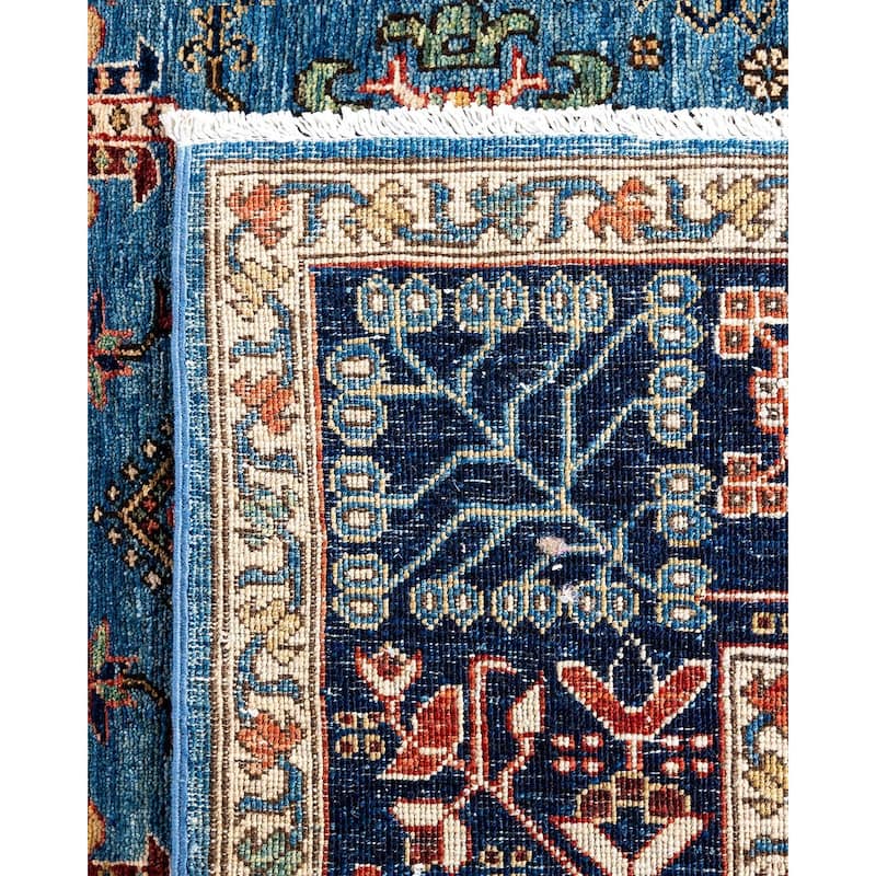 Serapi One-of-a-Kind Hand-Knotted Area Rug - Light Blue, 6' 2" x 8' 11" - 6' 2" x 8' 11"