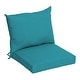 preview thumbnail 44 of 46, Arden Selections Leala Texture 21-inch Square Patio Chair Cushion Set Lake Blue Leala