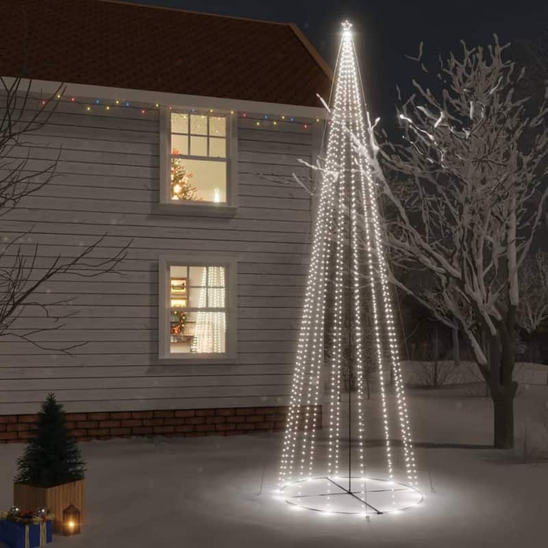 vidaXL Christmas Cone Tree Decoration Artificial Christmas Tree with LEDs