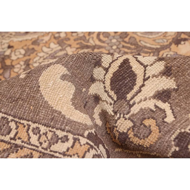 ECARPETGALLERY Hand-knotted Antalya Vintage Taupe Wool Rug - 6'8 x 9'7