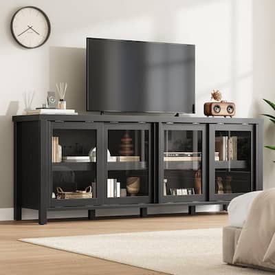 Mid Century Modern Media TV Console Table, TV Stand with Storage Cabinet - N/A