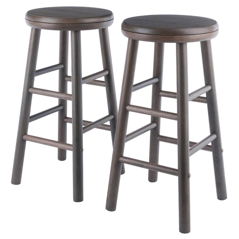Swivel Seat Counter Stool Set - 25.25" - Oyster Gray - Set of 2