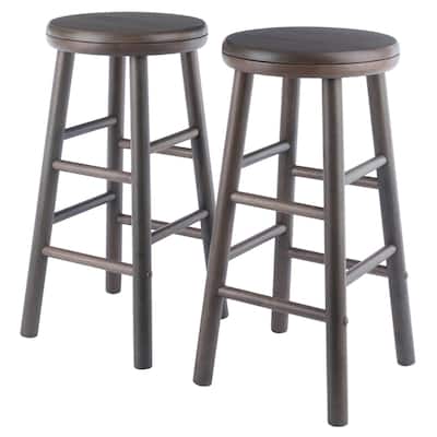 Swivel Seat Counter Stool Set - 25.25" - Oyster Gray - Set of 2