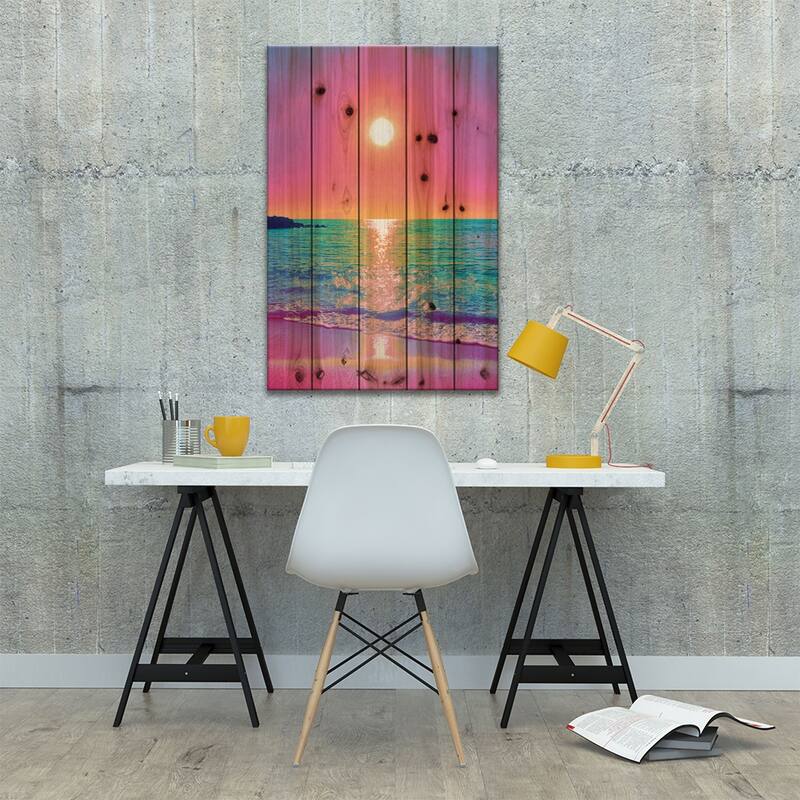Prismatic Brilliance Print On Wood by Nathan Head - Multi-Color