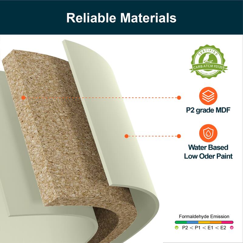 Modern 3-Drawer Wooden Nightstand Set of 2