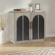 preview thumbnail 7 of 6, Coast to Coast Nichols 2 Door Cabinet Black Grey