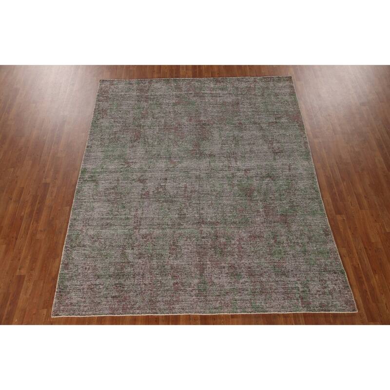 All-Over Abstract Modern Area Rug Hand-Knotted Wool Carpet - 8'2"x 9'10"