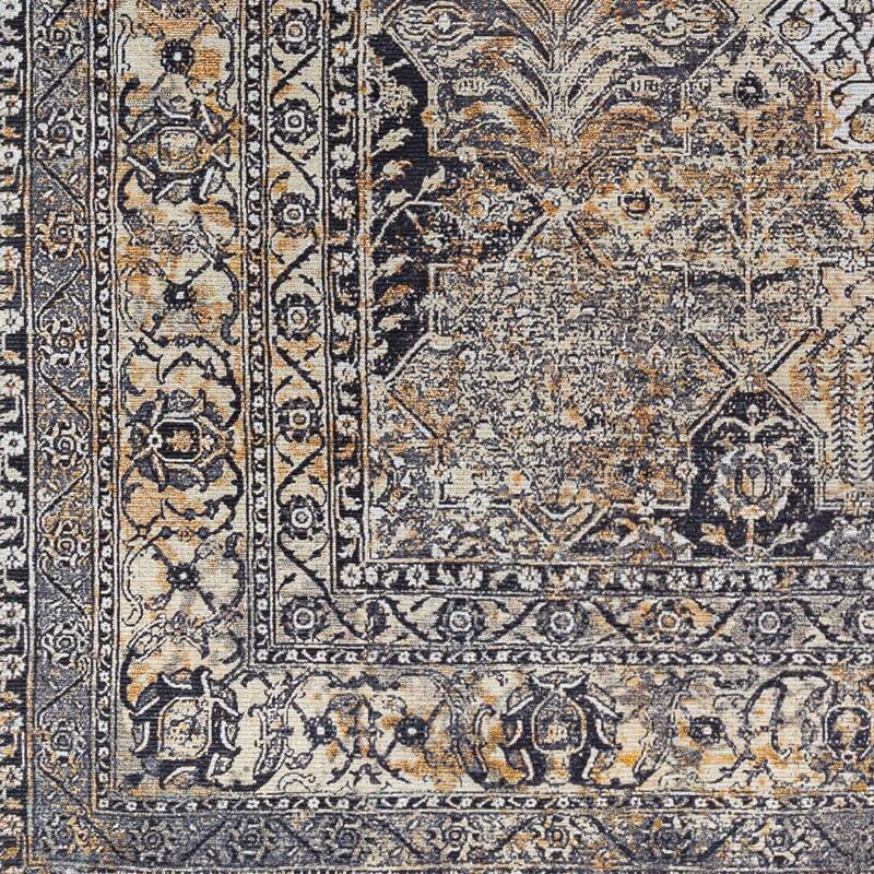 Livabliss Hieronym Traditional Floral Machine Washable Area Rug