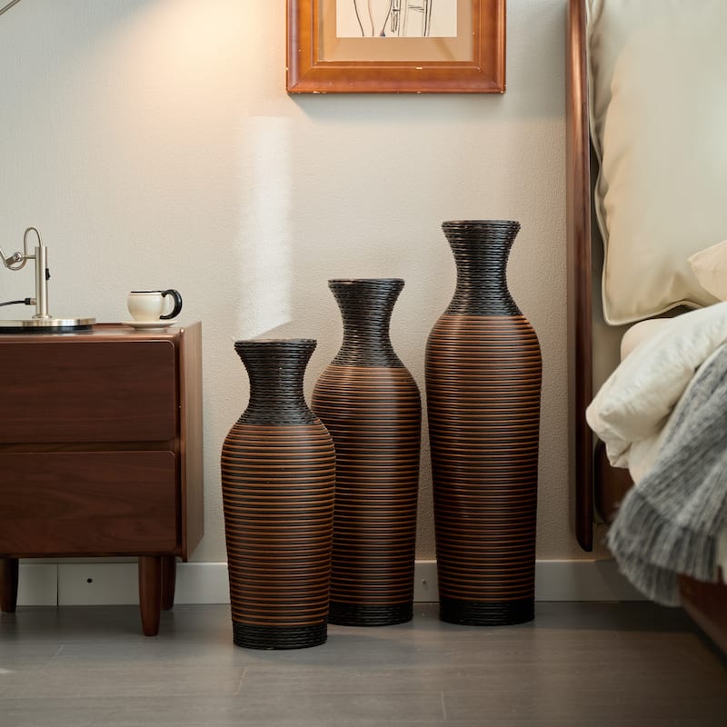 Desktop Vase, Brown Decorative Floor Vase, Classic and Neat Floor Vase, High Independent Flower Stand, Artificial Vine Vase
