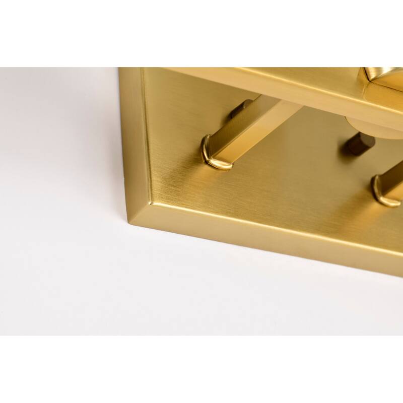 Royale 3 Light Vanity Burnished Brass Finish Ribbed White Glass - Burnished Brass