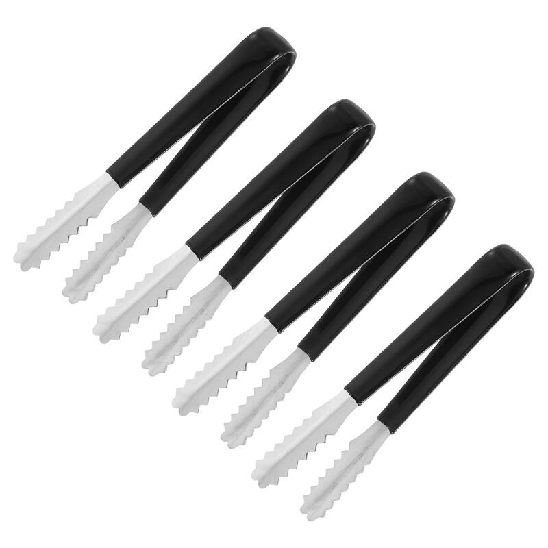 Serving Tongs, 4pcs Stainless Steel Ice Tongs, Mini Sugar Tongs Silver