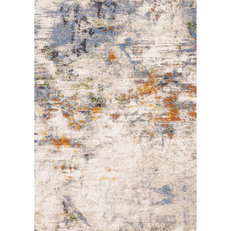 Solace Collection - Soft Low-Pile Multi-Colored Granite Area Rug - 5'3" x 7'7"