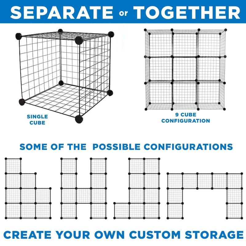 Work-It! 12-Cube Wire Storage Organizer