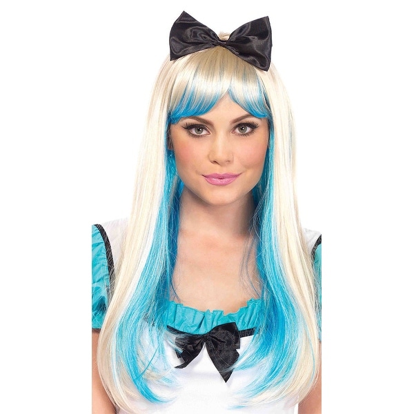 blue and blonde wig