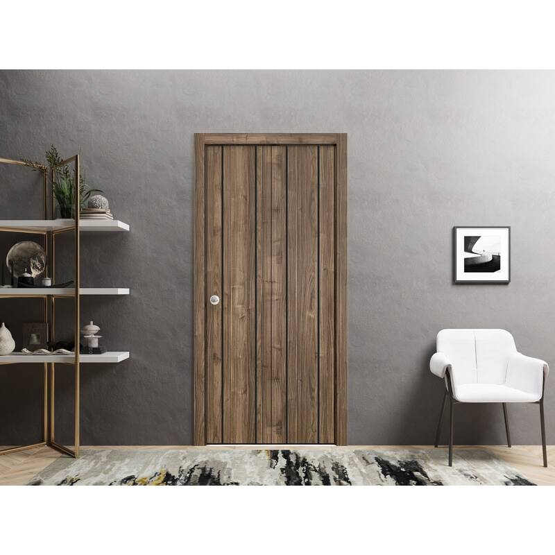 Slab Barn Door Panel 28 x 80 Planum 0016 White Silk with Sturdy Finished