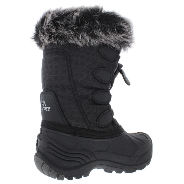 girls black fur boots