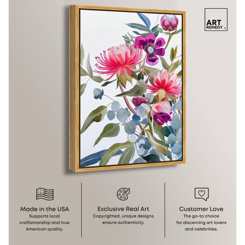 Watery Petals II Canvas by Art Remedy
