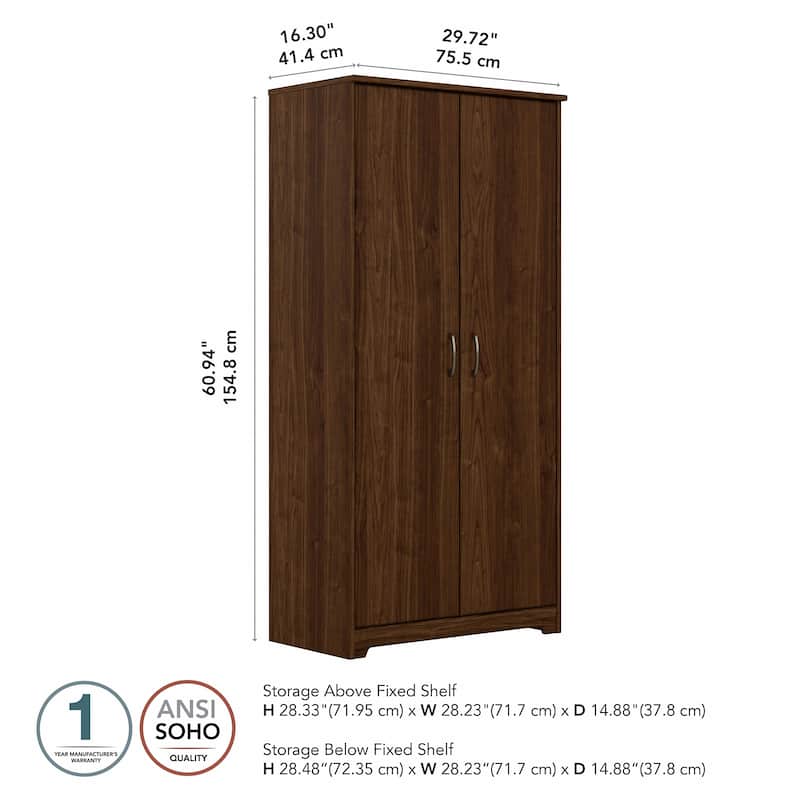 Cabot Tall Storage Cabinet with Doors by Bush Furniture