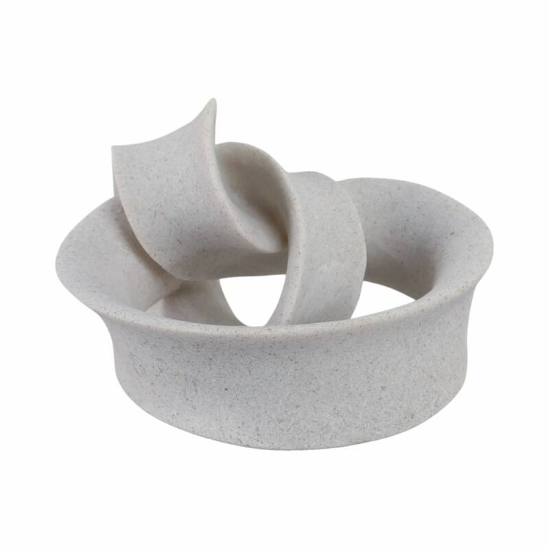 Resin Sculpture with Abstract Looped Decorative Stylish Art Object