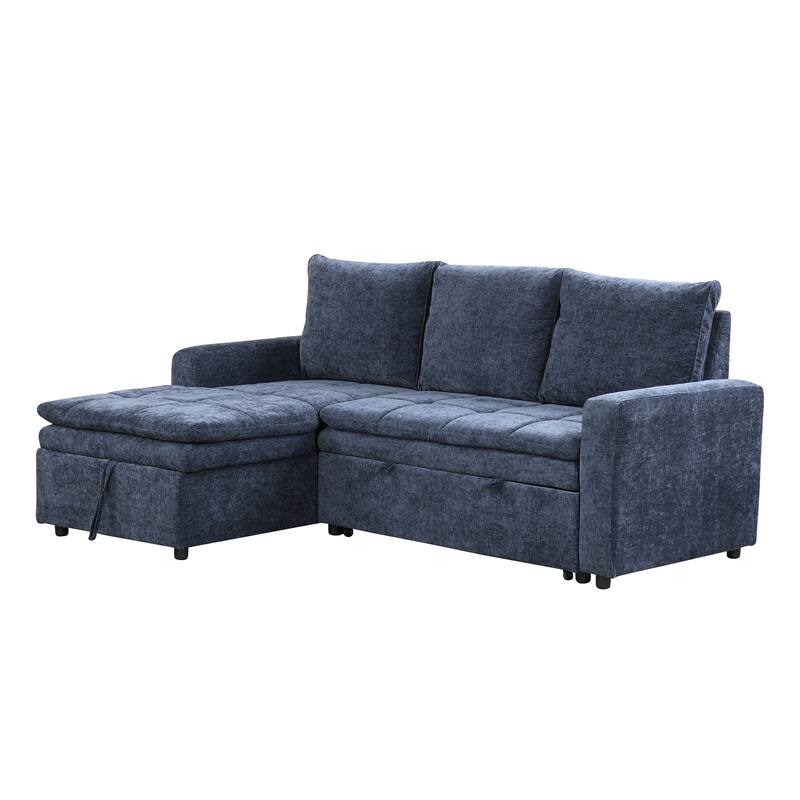 Versatile Sectional Sofa Bed with Chaise, Storage, and Easy Assembly