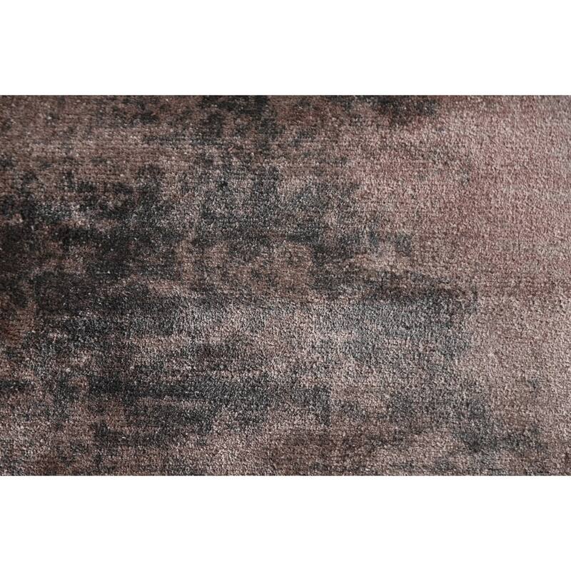 All-Over Abstract Indian Modern Rug Hand-Knotted Wool Carpet - 4'10"x 6'11"