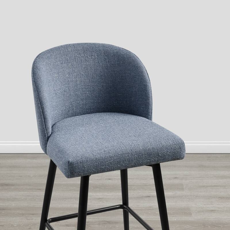 Charlotte Counter Height Swivel Barstool with Metal Legs Set