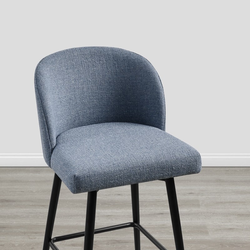 Charlotte Counter Height Swivel Barstool with Metal Legs Set