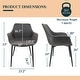 preview thumbnail 68 of 85, Markley Modern Leather Upholstered Dining Side Chairs with Black Iron Legs Accent Armchair for Home Kitchen Set of 4